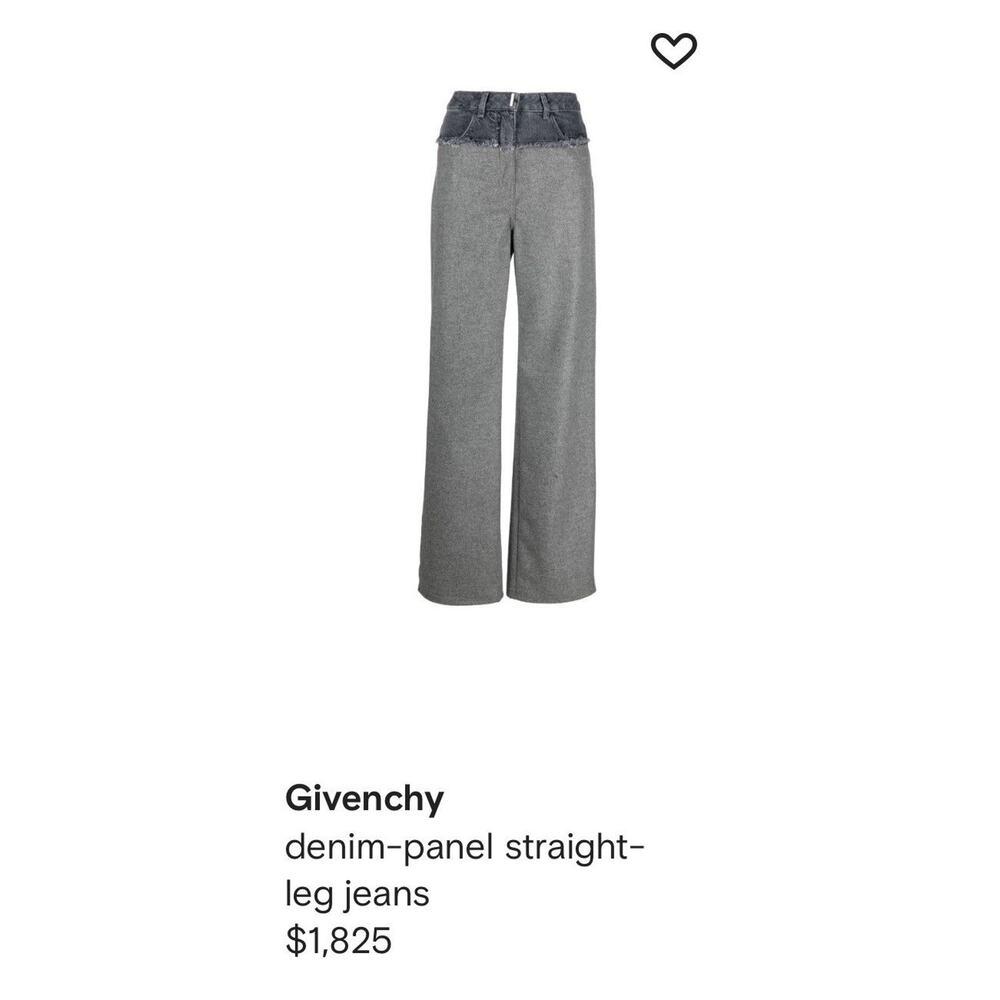 $1,820 hybrid paneled denim/wool trouser - Picture 2 of 7